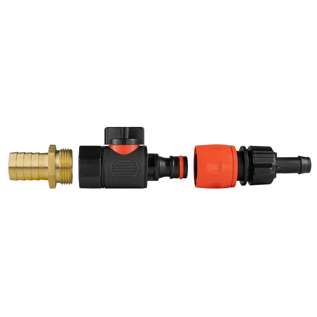 19mm Brass Barb Valve Kit with 13mm Barbed Coupler