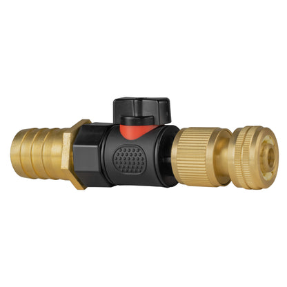 25mm Brass Barb Valve Kit with Brass ½″ Hose Connector