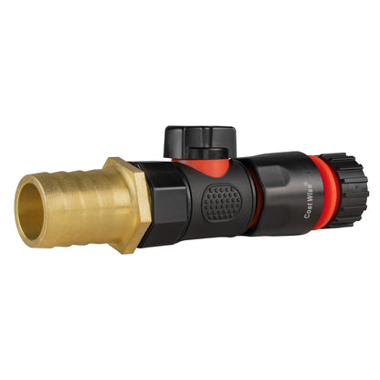25mm Brass Barb Valve Kit with 4mm Micro-Barb Coupler