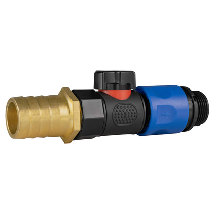 25mm Brass Barb Valve Kit with ¾″ BSP Male Coupler