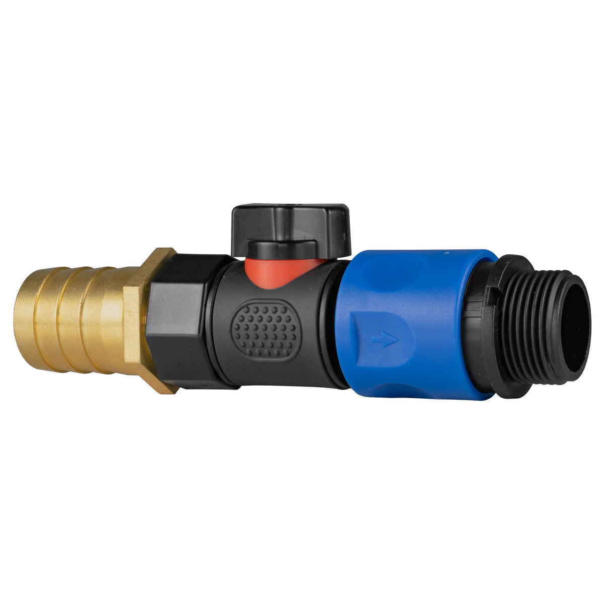 25mm Brass Barb Valve Kit with ¾″ BSP Male Coupler