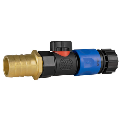25mm Brass Barb Valve Kit with ¾″ BSP Female Coupler