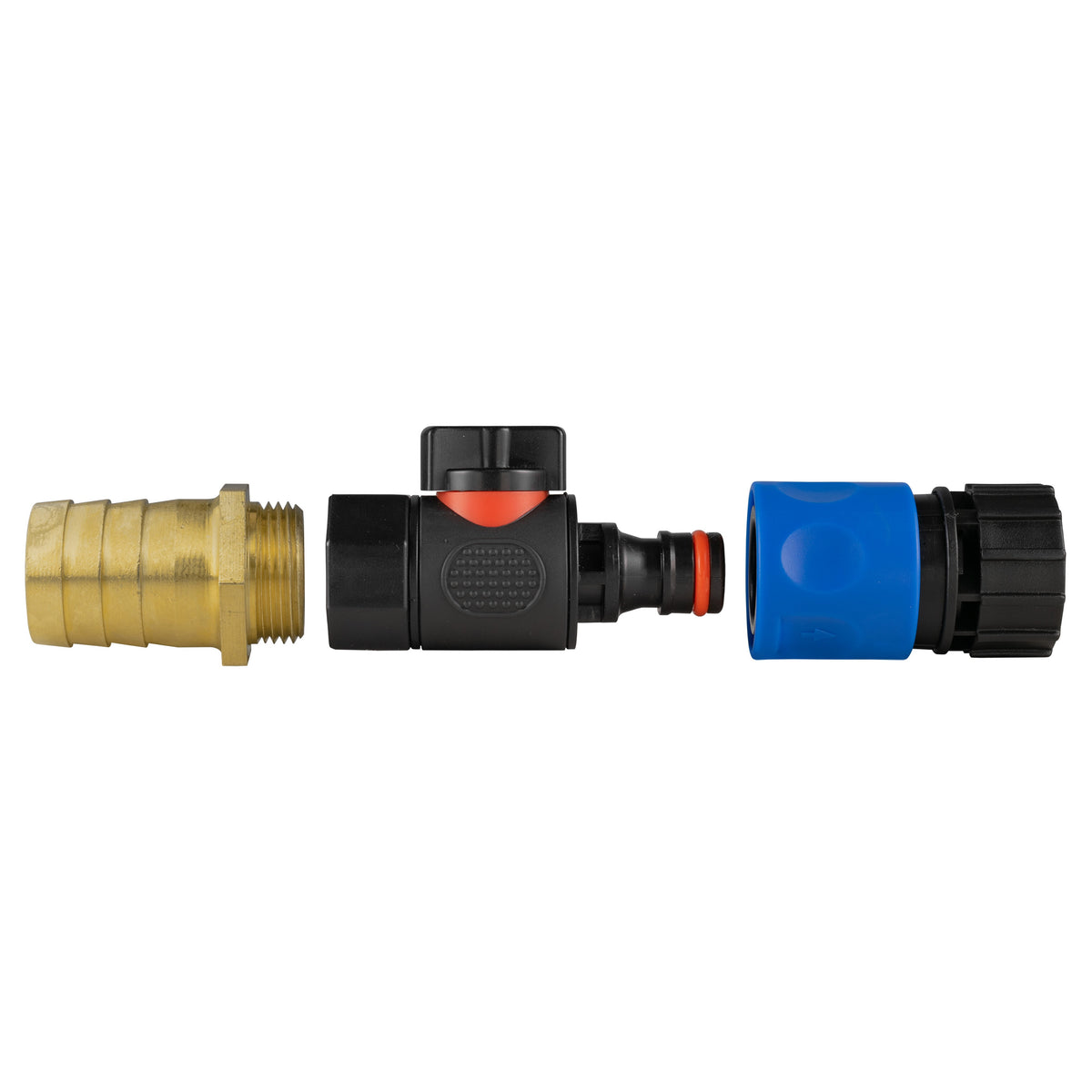 25mm Brass Barb Valve Kit with ¾″ BSP Female Coupler
