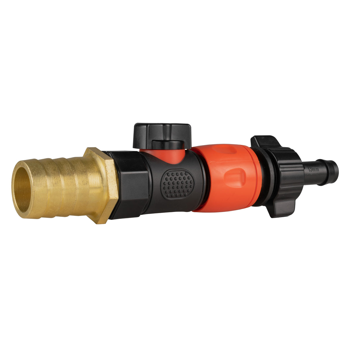 25mm Brass Barb Valve Kit with 13mm Barbed Coupler