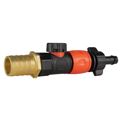 25mm Brass Barb Valve Kit with 13mm Barbed Coupler