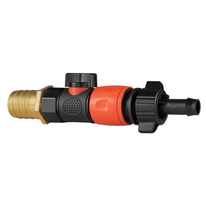 25mm Brass Barb Valve Kit with 13mm Barbed Coupler