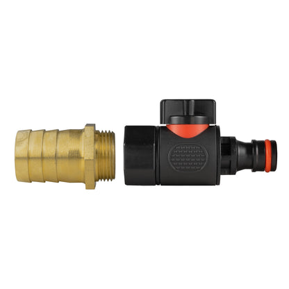 25mm Brass Barb to Male Quick-Connect Valve Kit