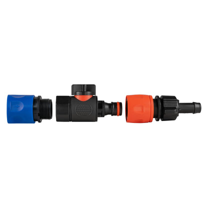 Blue Female Quick Coupling Valve Kit – 13mm Barbed Coupler
