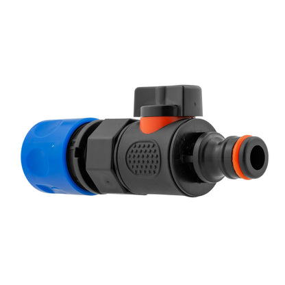 Blue Female Quick Coupling Valve Kit with Male Snap-On Outlet