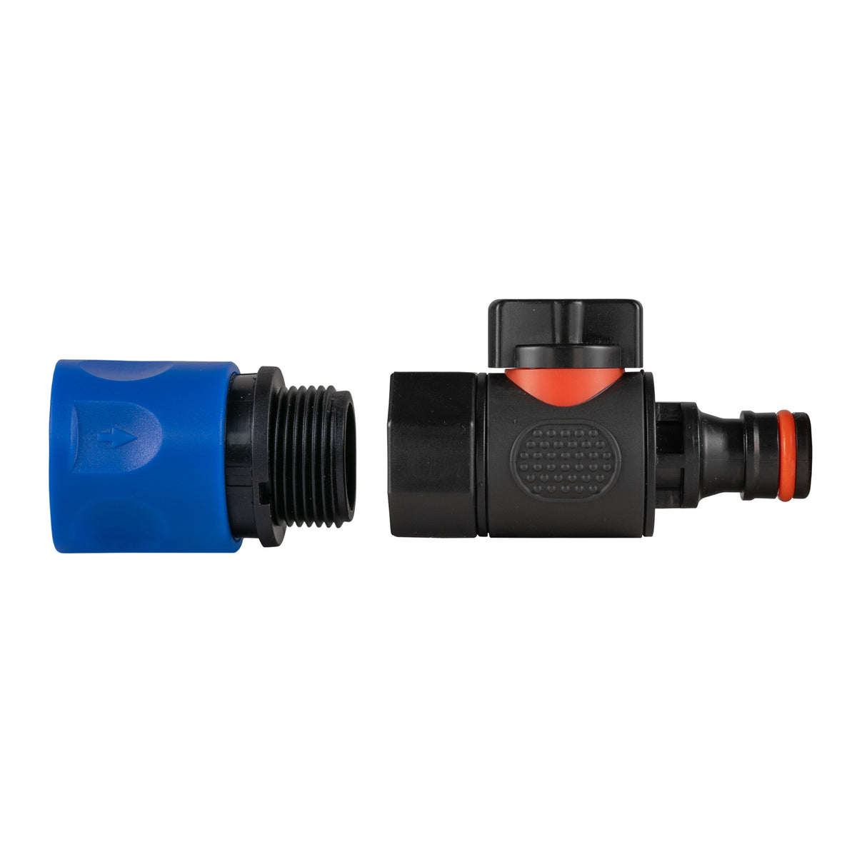 Blue Female Quick Coupling Valve Kit with Male Snap-On Outlet
