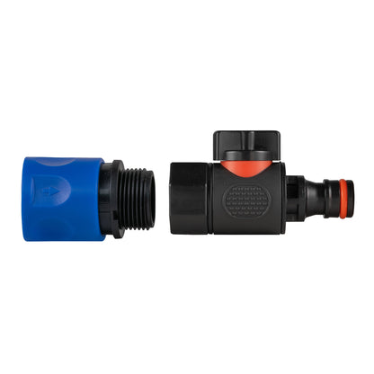 Blue Female Quick Coupling Valve Kit with Male Snap-On Outlet
