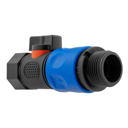 Blue Female Quick Coupling Valve Kit with Male Snap-On Outlet