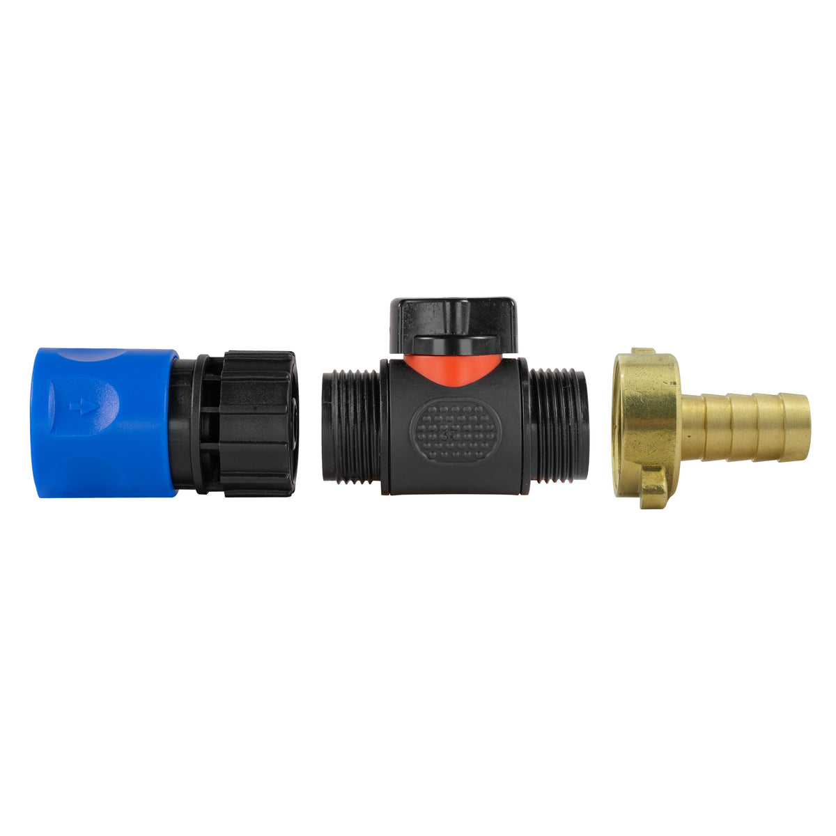 Blue Female Quick Coupling & Valve – 13mm Brass Barb