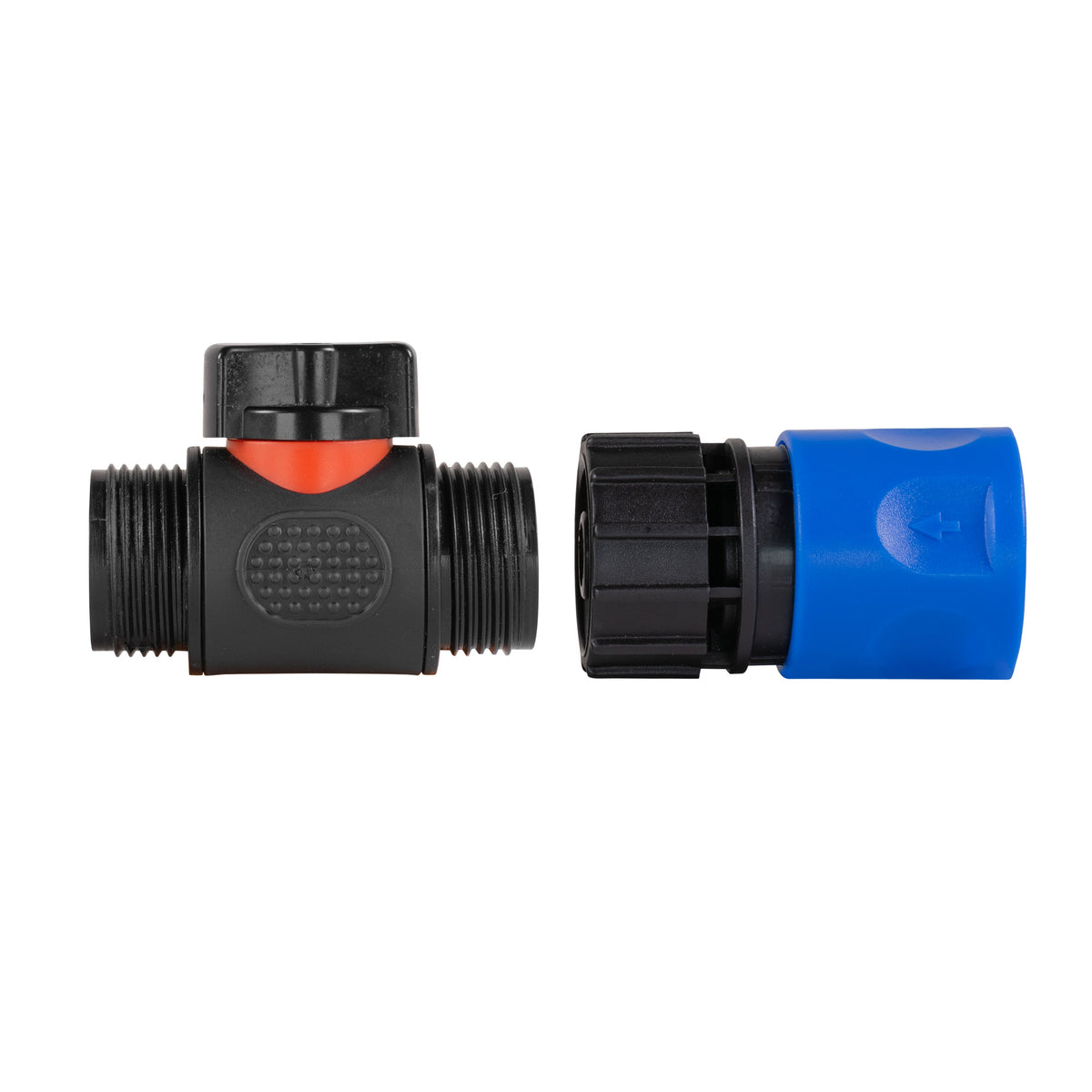 Blue Female Quick Coupling & Inline Valve – ¾″ BSP Male