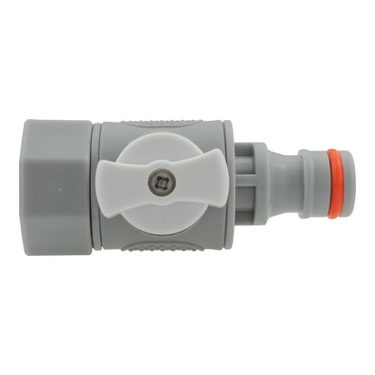 Grey Drain Fitting & Quick-Connect Valve Kit – ¾″ BSP