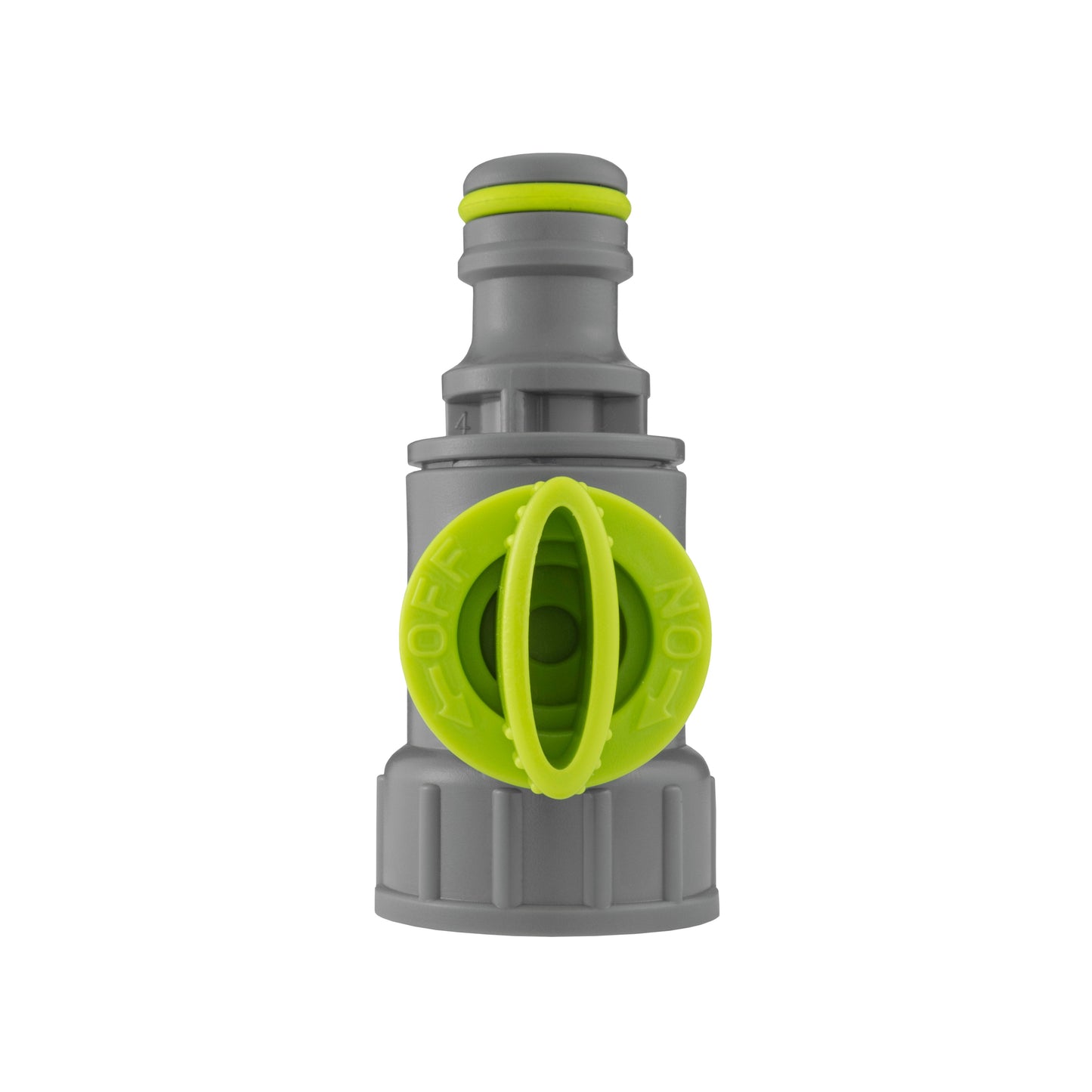 IBC 2" S60X6 Cap with Click Lock Quick Connect Valve Lime