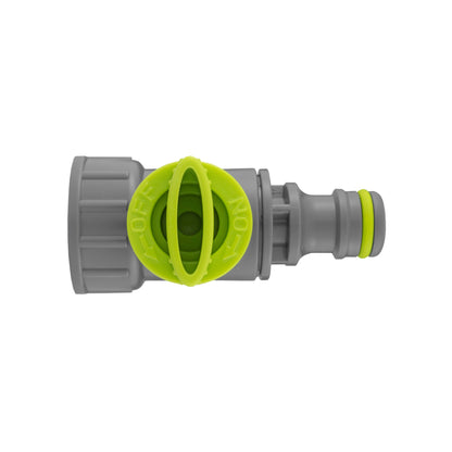 IBC 2" S60X6 Cap with Click Lock Quick Connect Valve Lime