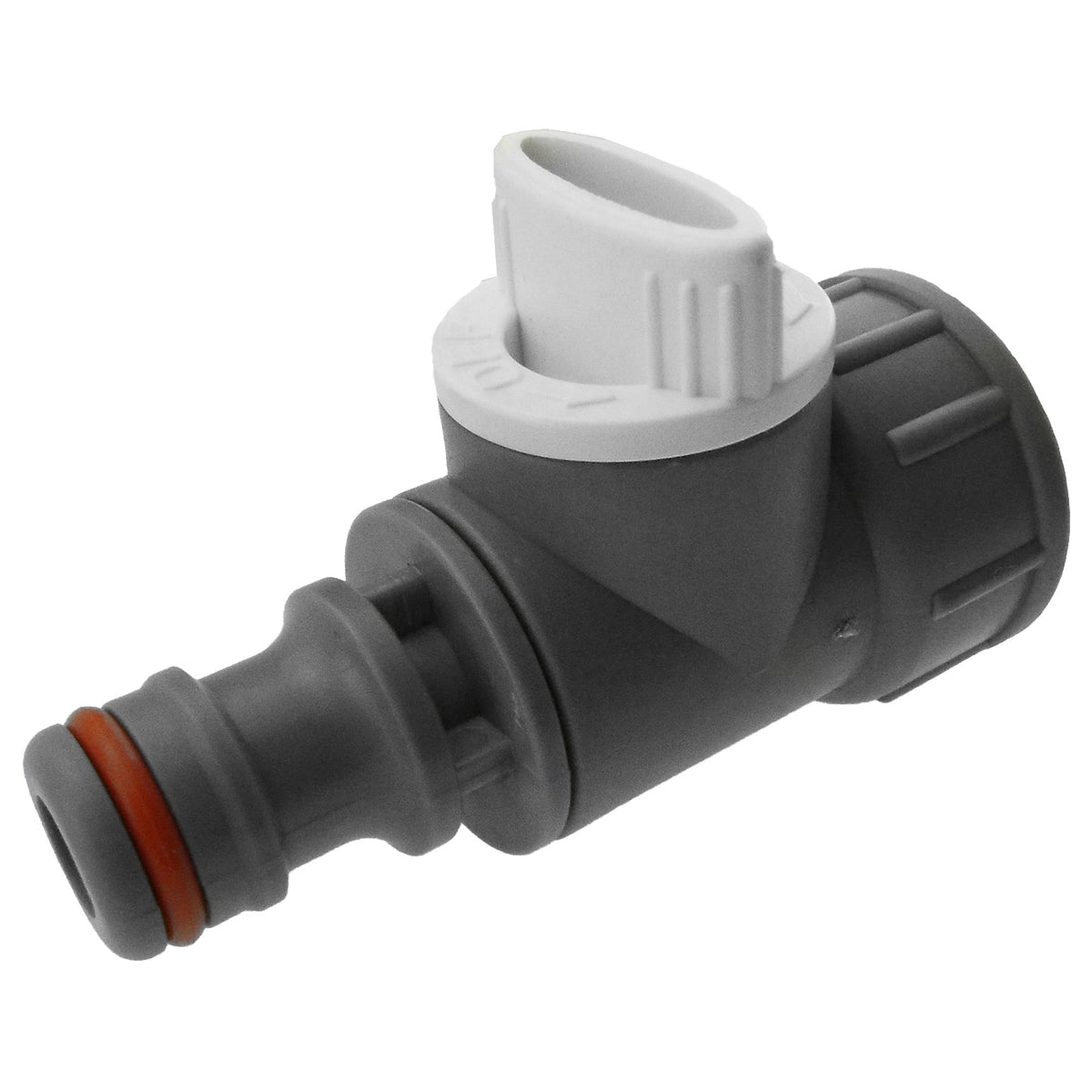 ¾″ BSP Female Tap Valve with Male Quick Plug – White Line