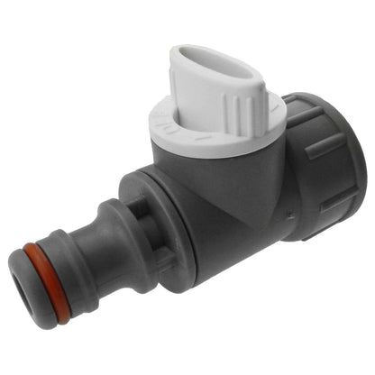 ¾″ BSP Female Tap Valve with Male Quick Plug – White Line