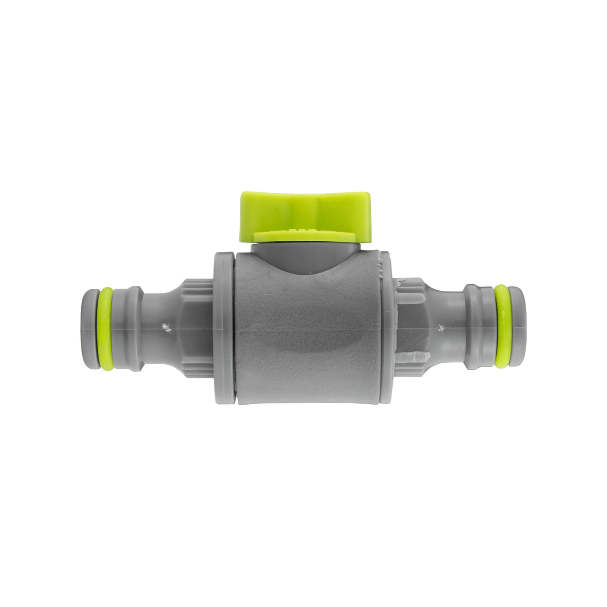 Lime Inline Hose Valve – Double Male Quick-Connect Plug