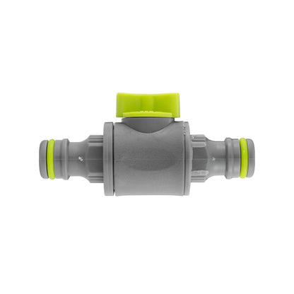 Lime Inline Hose Valve – Double Male Quick-Connect Plug