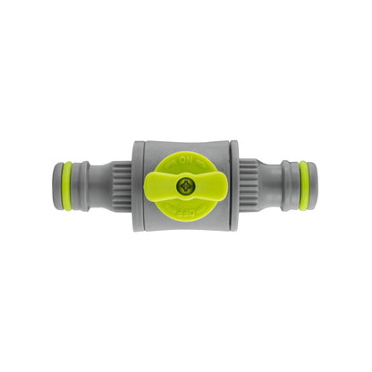 Lime Inline Hose Valve – Double Male Quick-Connect Plug