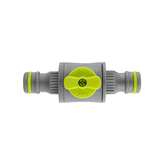 Lime Inline Hose Valve – Double Male Quick-Connect Plug