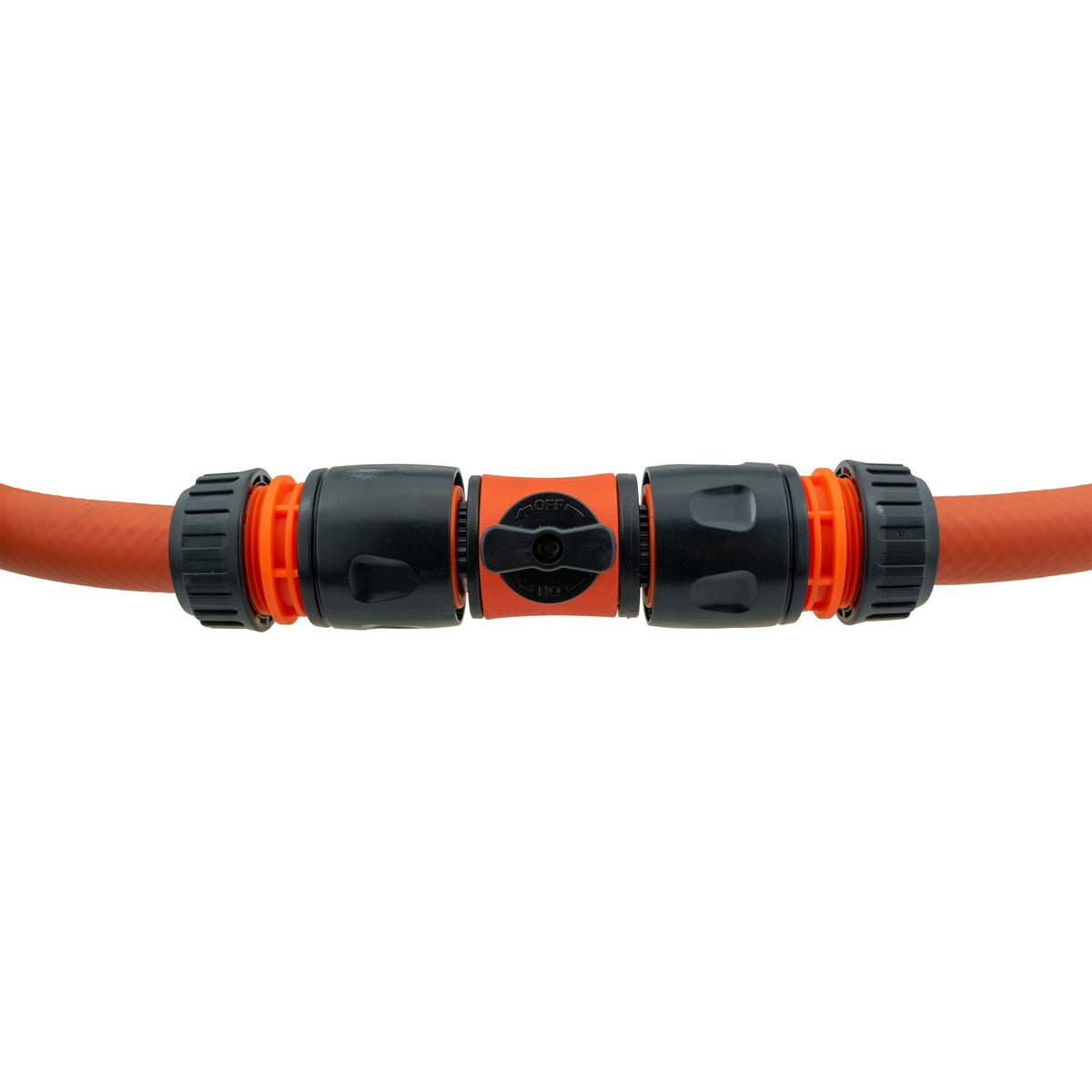 Inline Hose Valve Kit – 2 Valves & 4 Connectors, Orange & Black
