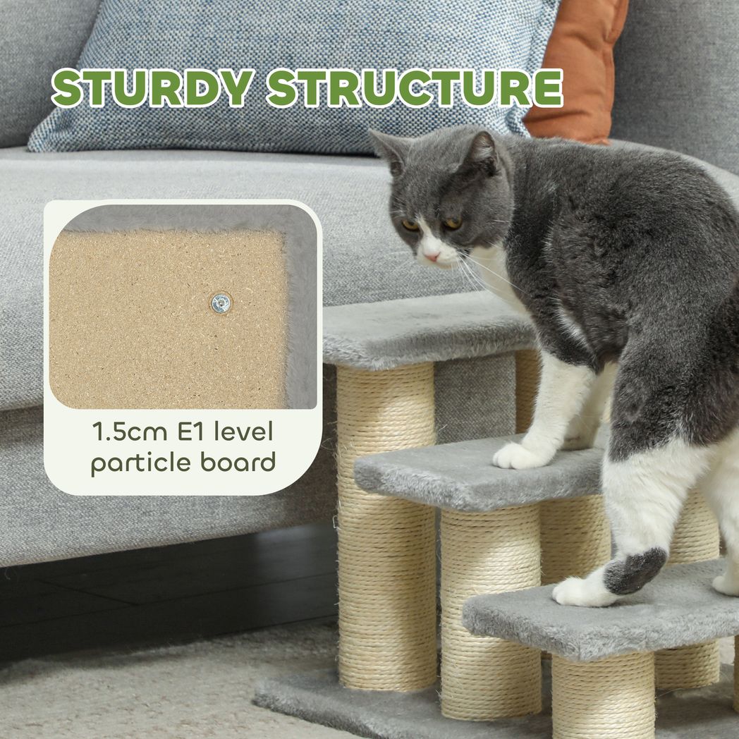 PawHut 3 Stairs Pet Easy Climb Steps