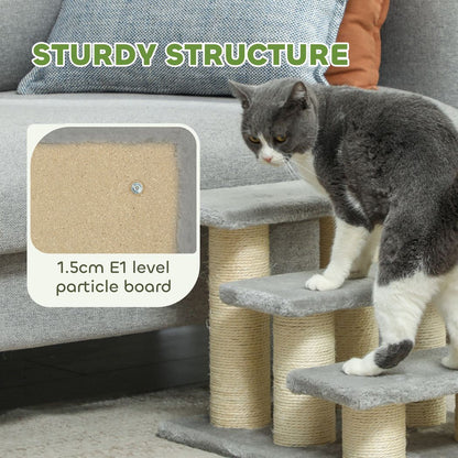 PawHut 3 Stairs Pet Easy Climb Steps