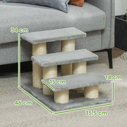 PawHut 3 Stairs Pet Easy Climb Steps