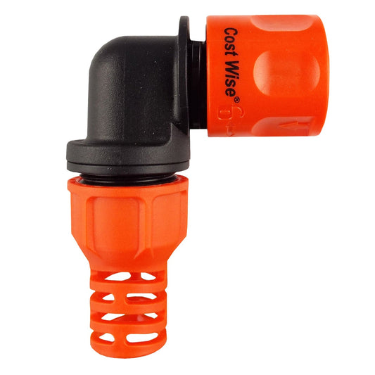 Bend Angle Hose Connector with Lock