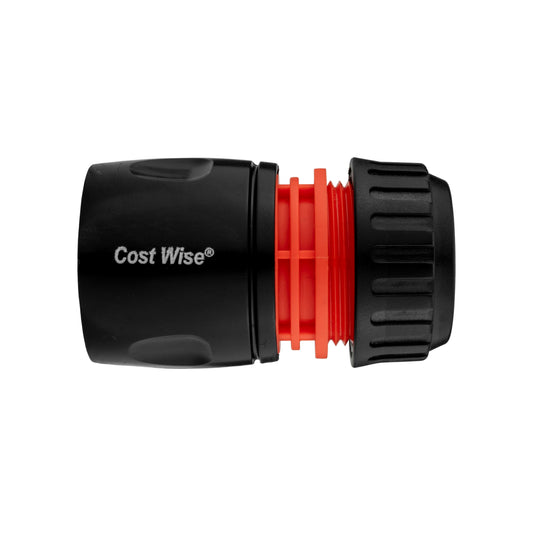 Female Hose Connector for 1/2" Hose, Black/Orange