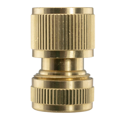 Female Hose Connector for 1/2" Hose, Snap-On Brass