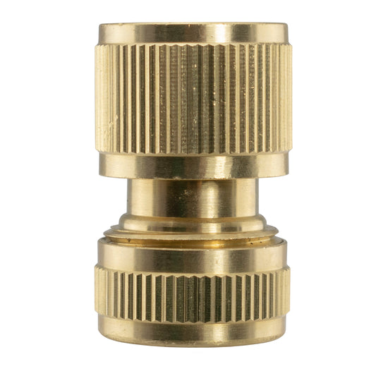 Female Hose Connector for 1/2" Hose, Snap-On Brass