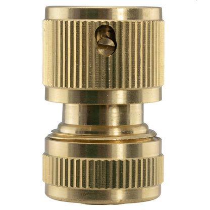 Female Hose Connector for 1/2" Hose, Snap-On Brass