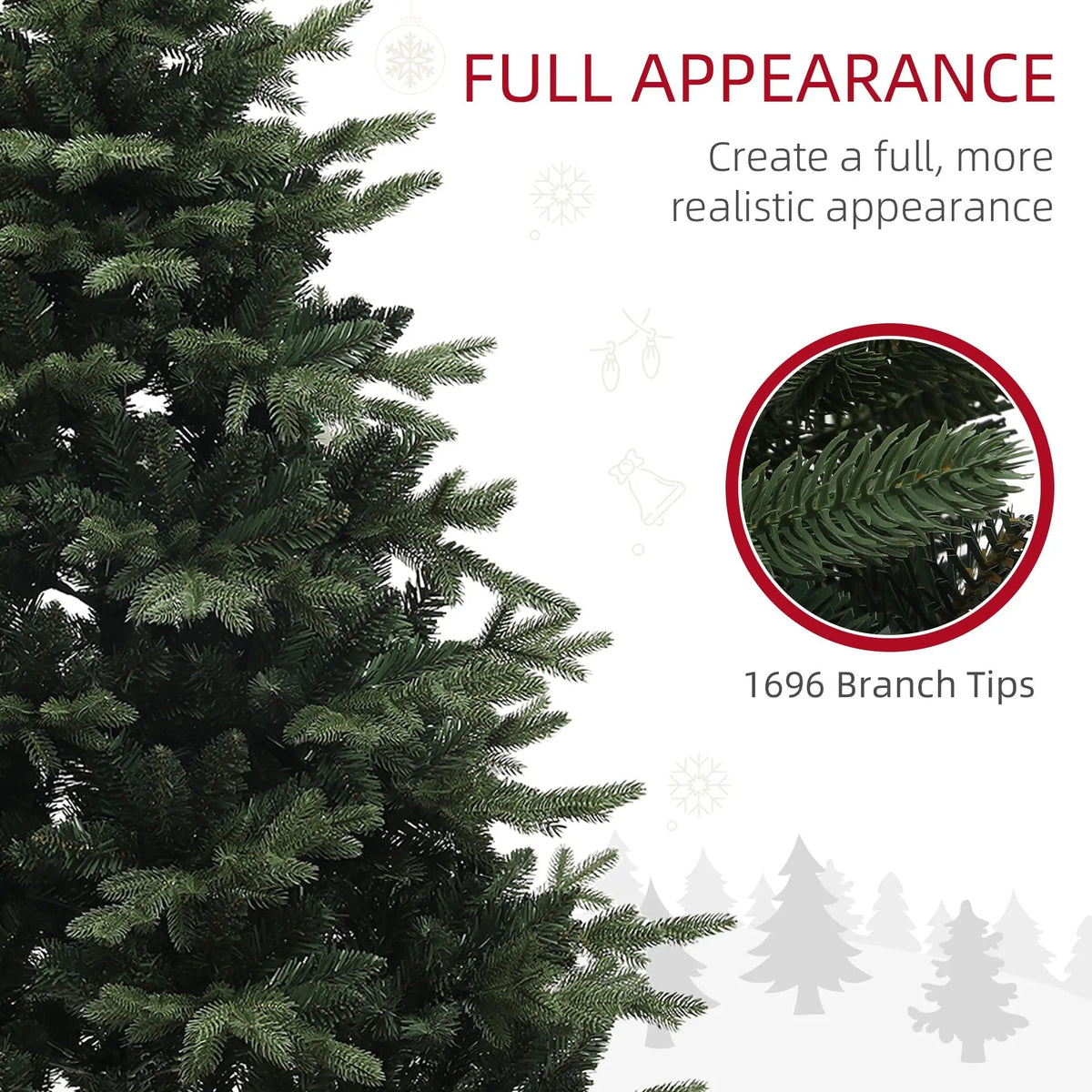 6ft Artificial Spruce Christmas Tree - Green