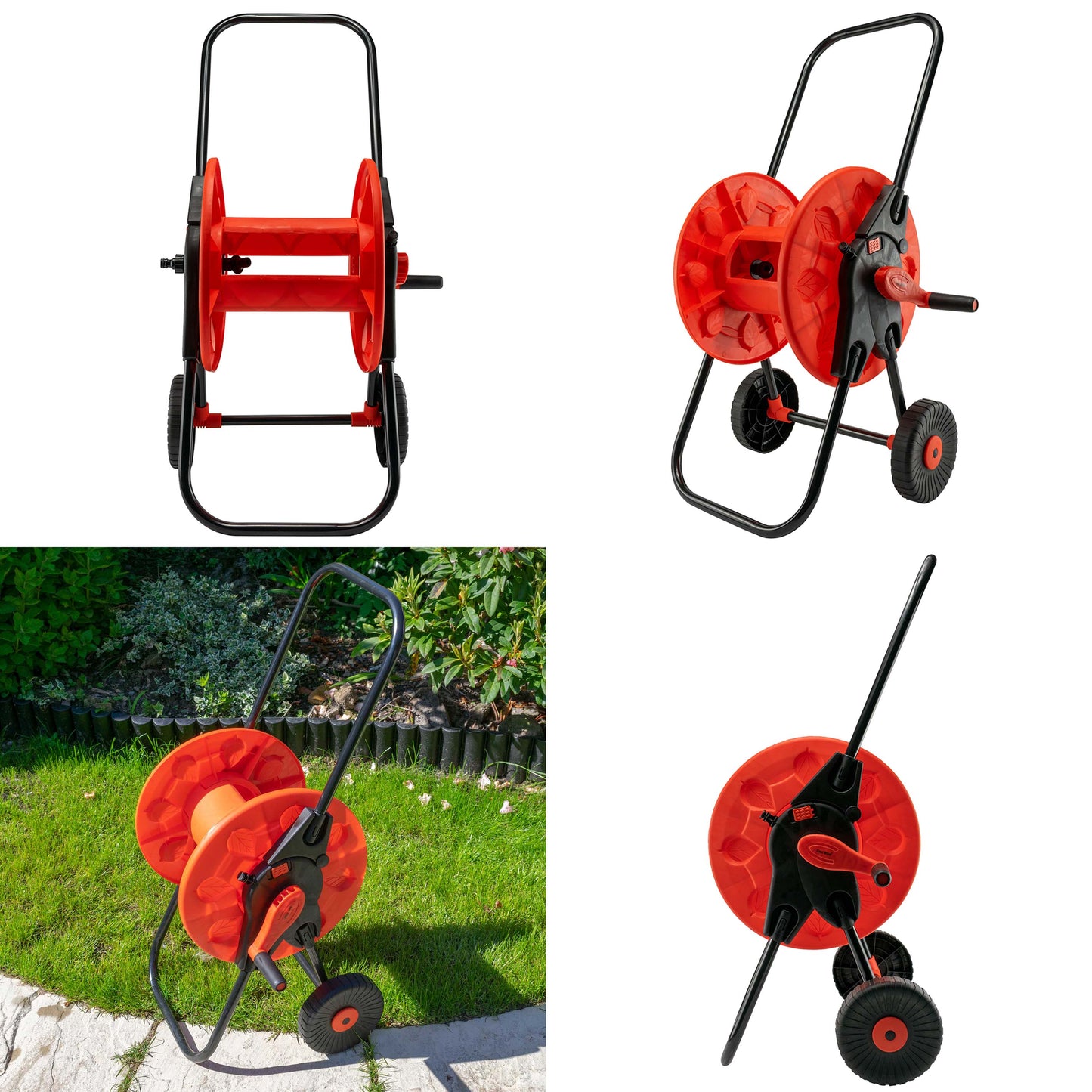 Hose Reel with Wheels for 60m 1/2" Garden Hose