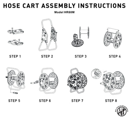 Hose Reel for 60m 1/2" Garden Hose