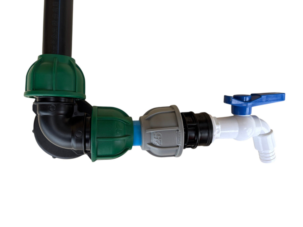 IBC 25cm Side-Outlet Riser Kit – Tap Style Options