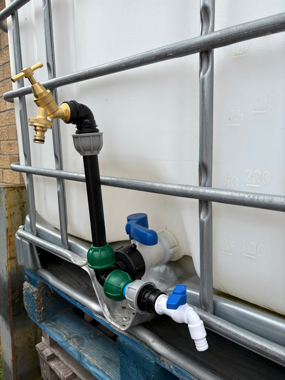 IBC 25cm Side-Outlet Riser Kit – Tap Style Options