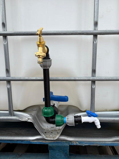 IBC 25cm Side-Outlet Riser Kit – Tap Style Options