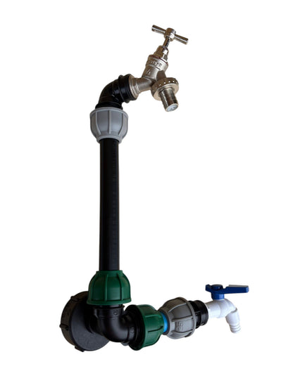IBC 25cm Side-Outlet Riser Kit – Tap Style Options