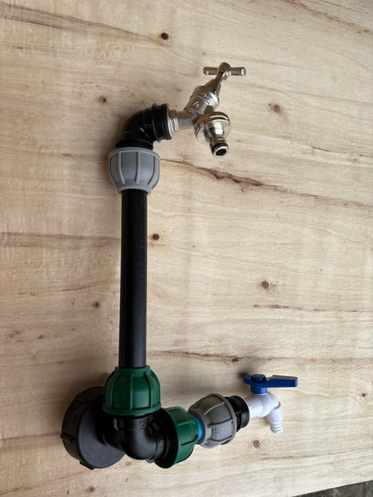IBC 25cm Side-Outlet Riser Kit – Tap Style Options