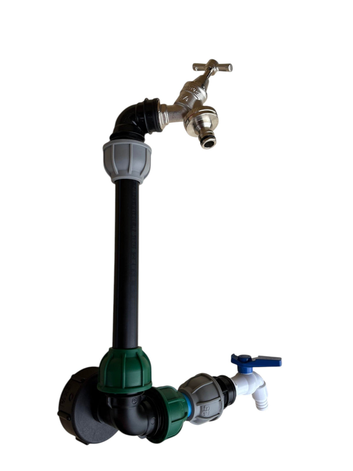 IBC 25cm Side-Outlet Riser Kit – Tap Style Options