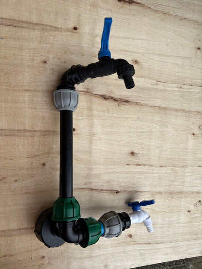IBC 25cm Side-Outlet Riser Kit – Tap Style Options