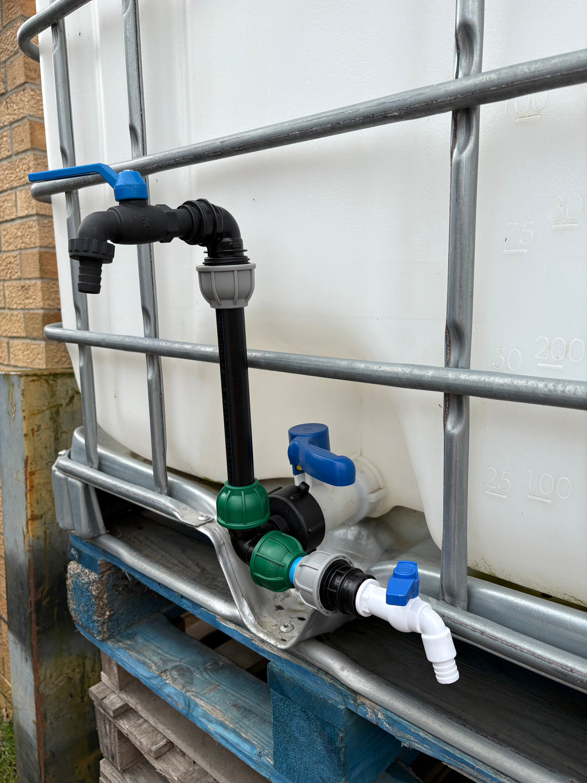 IBC 25cm Side-Outlet Riser Kit – Tap Style Options
