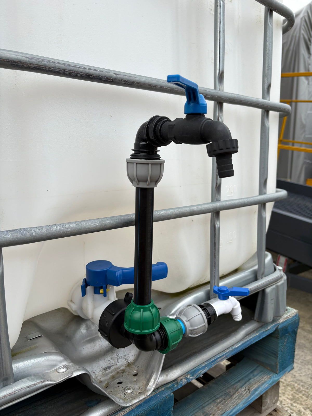 IBC 25cm Side-Outlet Riser Kit – Tap Style Options