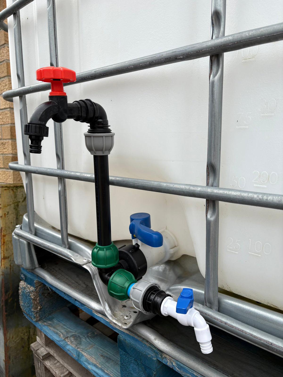 IBC 25cm Side-Outlet Riser Kit – Tap Style Options