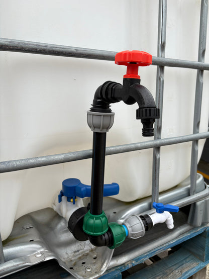 IBC 25cm Side-Outlet Riser Kit – Tap Style Options
